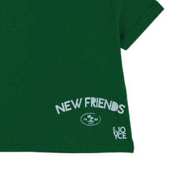 ΒΑΜΒΑΚΕΡΟ ΚΟΝΤΟΜΑΝΙΚΟ T-SHIRT ΓΙΑ ΑΓΟΡΙ JOYCE FRIENDS ΠΡΑΣΙΝΟ 2412504