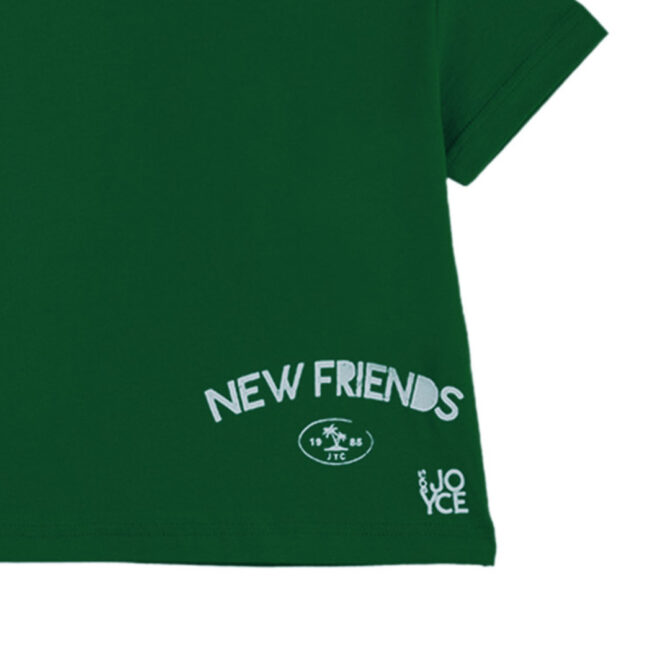 ΒΑΜΒΑΚΕΡΟ ΚΟΝΤΟΜΑΝΙΚΟ T-SHIRT ΓΙΑ ΑΓΟΡΙ JOYCE FRIENDS ΠΡΑΣΙΝΟ 2412504