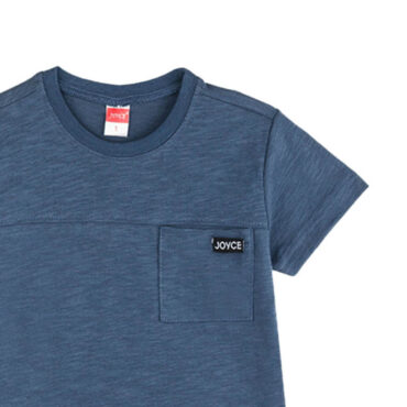 ΒΑΜΒΑΚΕΡΟ ΚΟΝΤΟΜΑΝΙΚΟ T-SHIRT ΓΙΑ ΑΓΟΡΙ JOYCE POCKET TAG ΜΠΛΕ ΡΑΦ 2412506