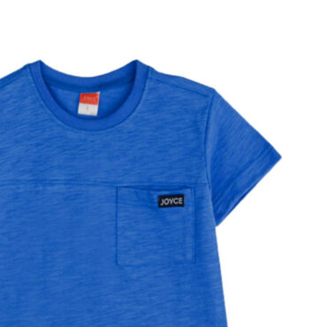 ΒΑΜΒΑΚΕΡΟ ΚΟΝΤΟΜΑΝΙΚΟ T-SHIRT ΓΙΑ ΑΓΟΡΙ JOYCE POCKET TAG ΜΠΛΕ 2412506