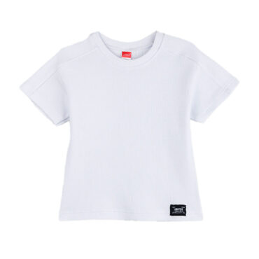 ΒΑΜΒΑΚΕΡΟ ΚΟΝΤΟΜΑΝΙΚΟ T-SHIRT JOYCE BASIC TAG ΑΣΠΡΟ 2412507