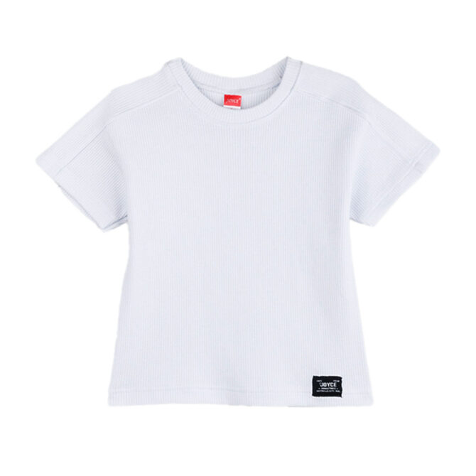 ΒΑΜΒΑΚΕΡΟ ΚΟΝΤΟΜΑΝΙΚΟ T-SHIRT JOYCE BASIC TAG ΑΣΠΡΟ 2412507