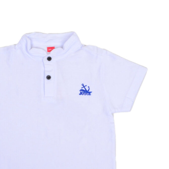 ΒΑΜΒΑΚΕΡΟ ΠΙΚΕ ΚΟΝΤΟΜΑΝΙΚΟ T-SHIRT ΓΙΑ ΑΓΟΡΙ JOYCE BASIC ΑΣΠΡΟ 2412830