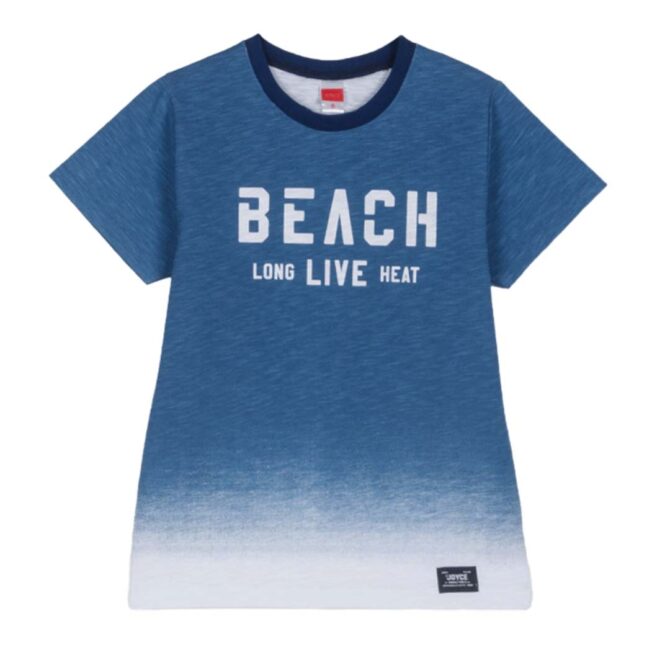 ΒΑΜΒΑΚΕΡΟ ΚΟΝΤΟΜΑΝΙΚΟ T-SHIRT ΓΙΑ ΑΓΟΡΙ JOYCE BEACH ΜΠΛΕ 2414507
