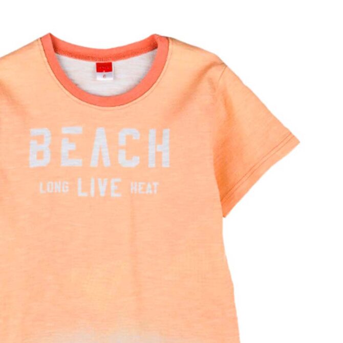 ΒΑΜΒΑΚΕΡΟ ΚΟΝΤΟΜΑΝΙΚΟ T-SHIRT ΓΙΑ ΑΓΟΡΙ JOYCE BEACH ΠΟΡΤΟΚΑΛΙ 2414507