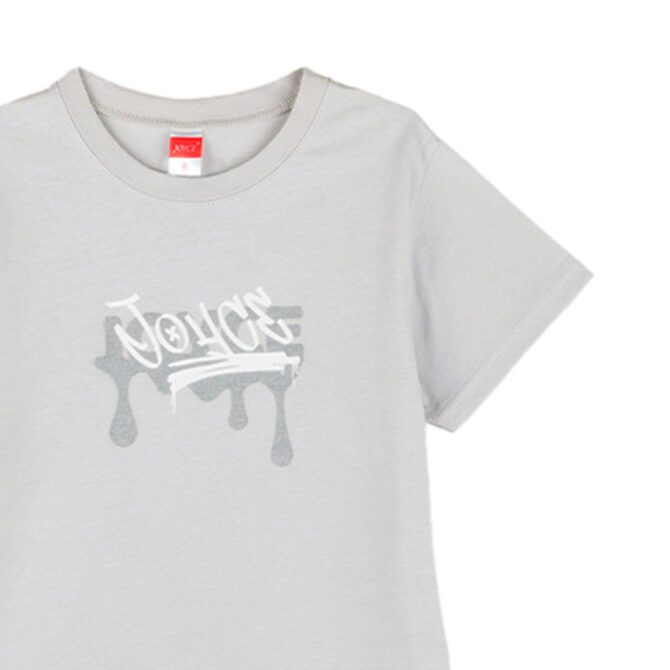 ΒΑΜΒΑΚΕΡΟ ΚΟΝΤΟΜΑΝΙΚΟ T-SHIRT ΓΙΑ ΑΓΟΡΙ JOYCE DRIP ΓΚΡΙ 2414509