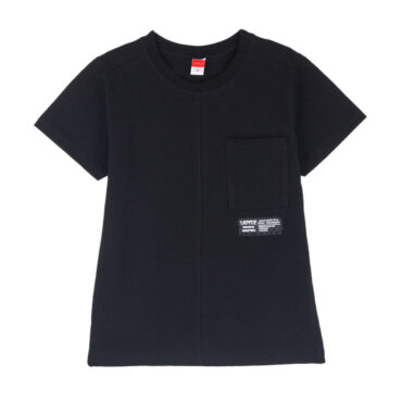 ΒΑΜΒΑΚΕΡΟ ΚΟΝΤΟΜΑΝΙΚΟ T-SHIRT ΓΙΑ ΑΓΟΡΙ JOYCE JERSEY ΜΑΥΡΟ 2414512