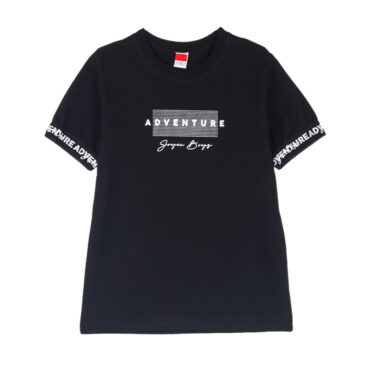 ΒΑΜΒΑΚΕΡΟ ΚΟΝΤΟΜΑΝΙΚΟ T-SHIRT ΓΙΑ ΑΓΟΡΙ JOYCE SIGNATURE ΜΑΥΡΟ 2414513