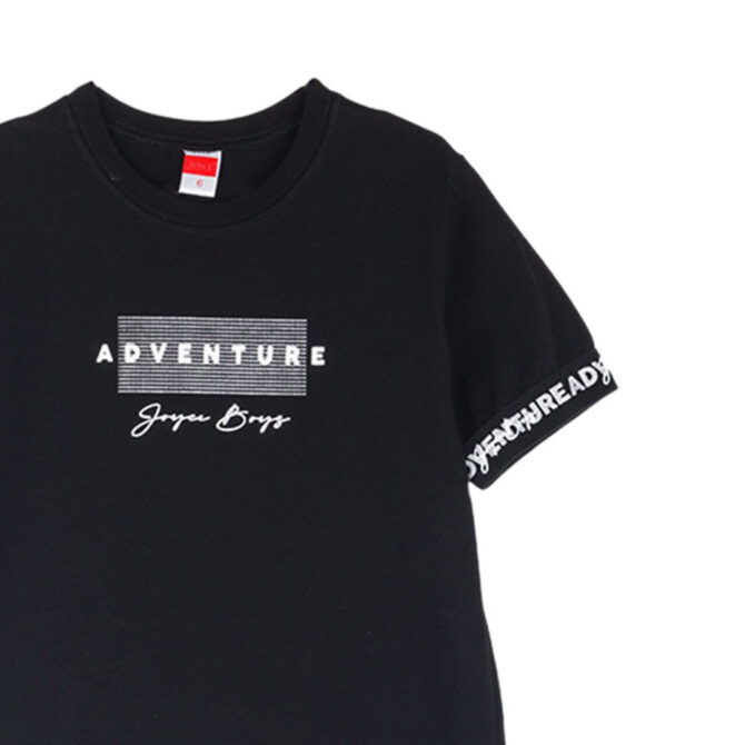 ΒΑΜΒΑΚΕΡΟ ΚΟΝΤΟΜΑΝΙΚΟ T-SHIRT ΓΙΑ ΑΓΟΡΙ JOYCE SIGNATURE ΜΑΥΡΟ 2414513