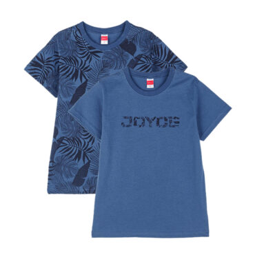 ΣΕΤ 2 ΤΕΜΑΧΙΩΝ ΒΑΜΒΑΚΕΡΑ T-SHIRT ΓΙΑ ΑΓΟΡΙ JOYCE TROPICAL ΜΠΛΕ 2414514