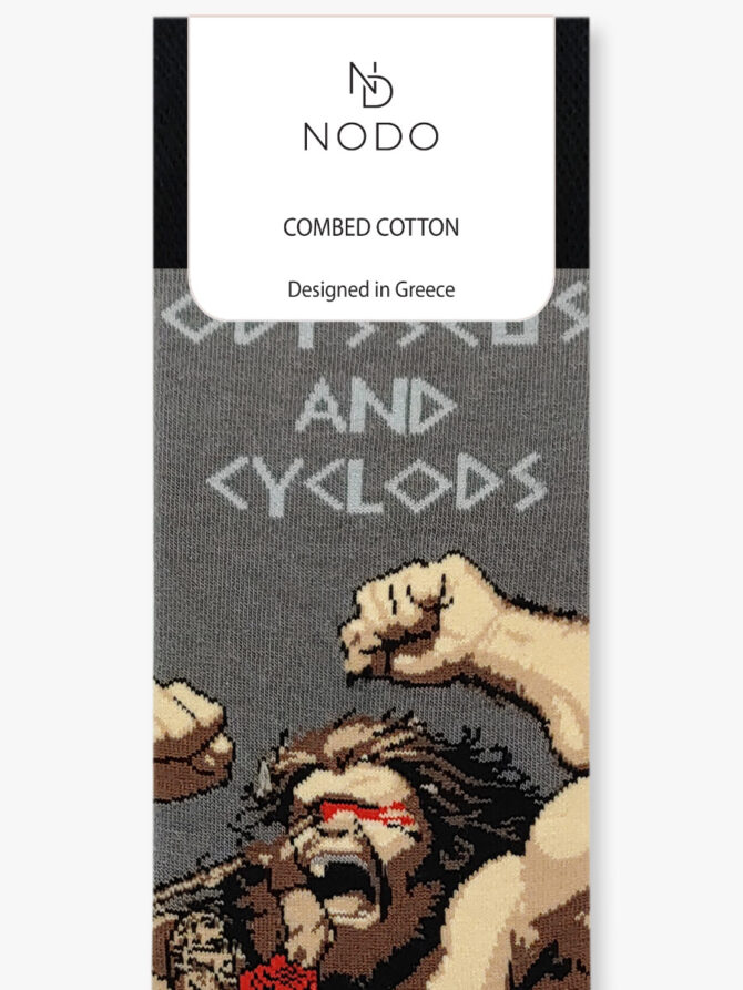 NODO Βαμβακερή Κάλτσα με Σχέδια Odysseus and Cyclops - Image 3