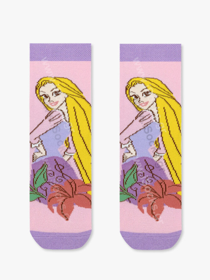 Παιδική Κάλτσα Βαμβακερή με Σχέδια Princess Rapunzel DISNEY