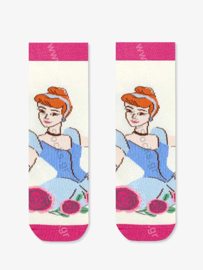 Παιδική Κάλτσα Βαμβακερή με Σχέδια Princess Cinderella DISNEY