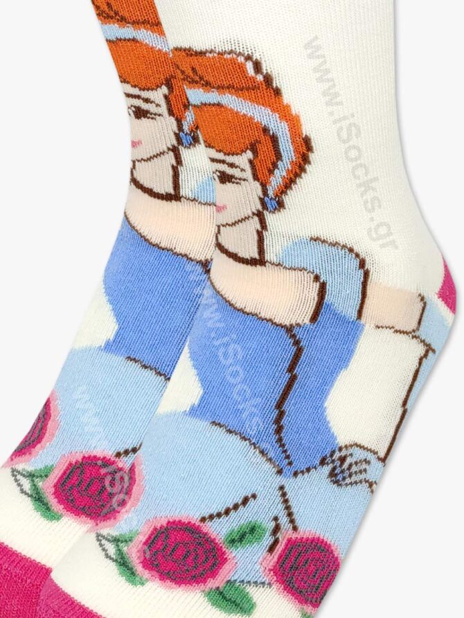 Παιδική Κάλτσα Βαμβακερή με Σχέδια Princess Cinderella DISNEY - Image 3