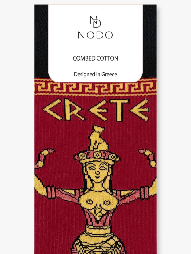 NODO Βαμβακερή Κάλτσα με Σχέδια Minoan Snake Goddess - Image 3