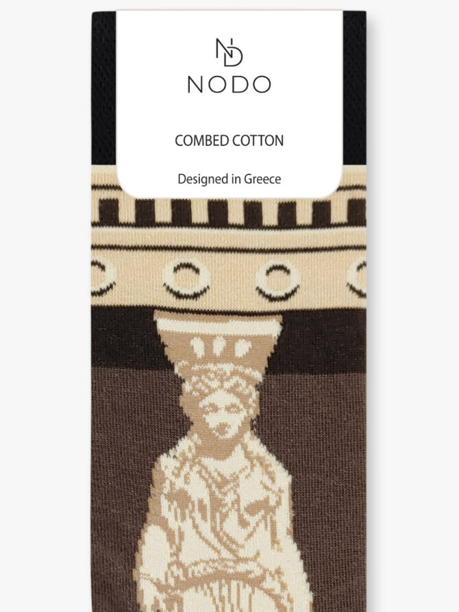 NODO Βαμβακερή Κάλτσα με Σχέδια Caryatids - Image 3
