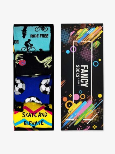 GIFT BOX Κάλτσες Βαμβακερές με Σχέδια Mixed Sport 4 Ζευγάρια