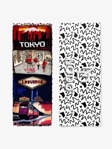 GIFT BOX Κάλτσες Βαμβακερές με Σχέδια Mixed Cities 4 Ζευγάρια