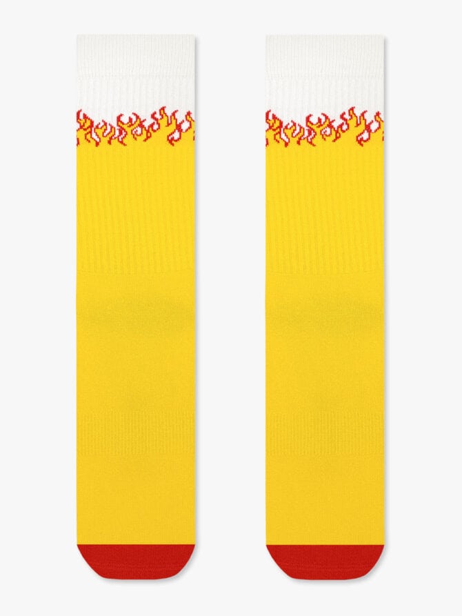 Κάλτσα Βαμβακερή Πετσετέ με Σχέδια Fire RTO