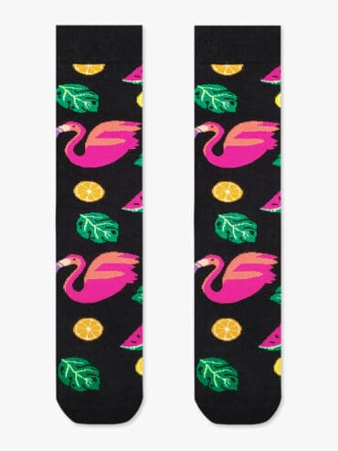 Κάλτσα Βαμβακερή με Σχέδια Flamingo Tropic NODO