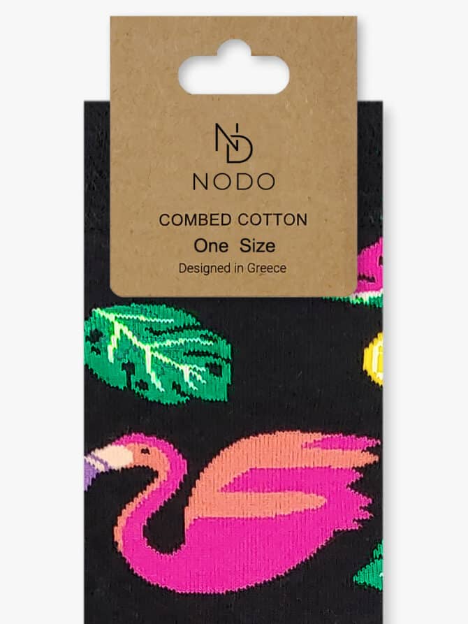 Κάλτσα Βαμβακερή με Σχέδια Flamingo Tropic NODO - Image 3