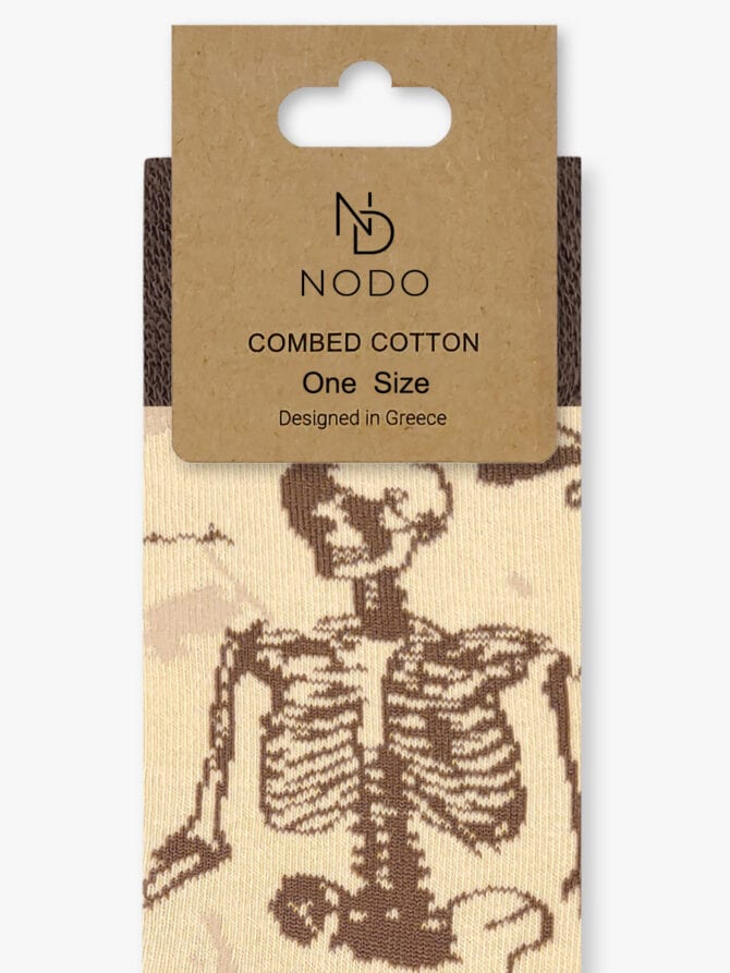 Κάλτσα Βαμβακερή με Σχέδια Skeletons NODO - Image 3