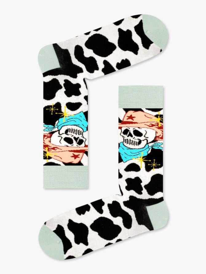 Κάλτσα Βαμβακερή με Σχέδια Skull Hat NODO