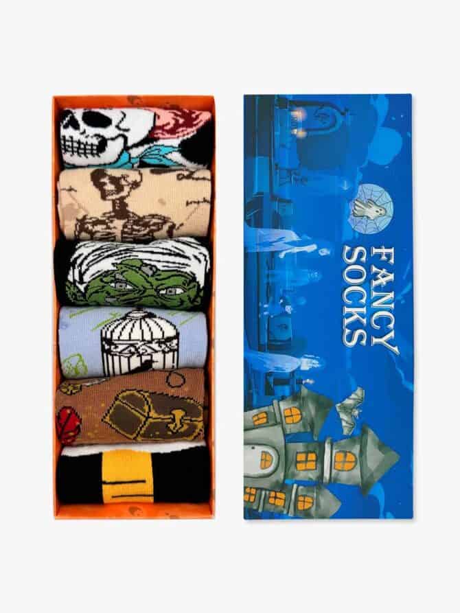 GIFT BOX Κάλτσες Βαμβακερές με Σχέδια Mixed 6 Ζευγάρια NODO