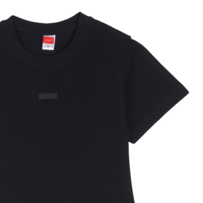 ΒΑΜΒΑΚΕΡΟ ΠΙΚΕ ΚΟΝΤΟΜΑΝΙΚΟ T-SHIRT ΓΙΑ ΑΓΟΡΙ JOYCE PIQUE ΜΑΥΡΟ 2514515