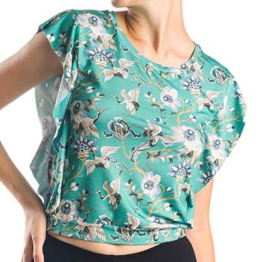 ΒΑΜΒΑΚΕΡΟ ΓΥΝΑΙΚΕΙΟ T-SHIRT PACO BIRDS ΒΕΡΑΜΑΝ 13436