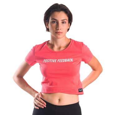 ΒΑΜΒΑΚΕΡΟ ΓΥΝΑΙΚΕΙΟ CROP T-SHIRT PACO POSITIVE ΚΟΡΑΛΙ 13440