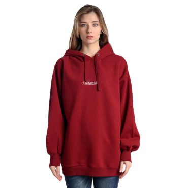 ΒΑΜΒΑΚΕΡΗ ΓΥΝΑΙΚΕΙΑ OVERSIZE ΦΟΥΤΕΡ ΜΠΛΟΥΖΑ ΜΕ ΚΟΥΚΟΥΛΑ ΚΑΙ ΧΝΟΥΔΙ PACO FORGIVEN ΜΠΟΡΝΤΟ 2582048
