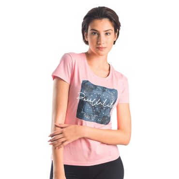 ΒΑΜΒΑΚΕΡΟ ΓΥΝΑΙΚΕΙΟ T-SHIRT PACO DESIGN ΡΟΖ 13405