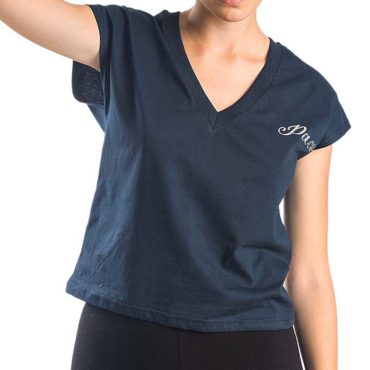 ΒΑΜΒΑΚΕΡΟ ΓΥΝΑΙΚΕΙΟ T-SHIRT PACO V-NECK ΜΠΛΕ 13412