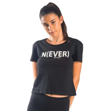 ΒΑΜΒΑΚΕΡΟ ΓΥΝΑΙΚΕΙΟ T-SHIRT PACO NEVER ΜΑΥΡΟ 13423