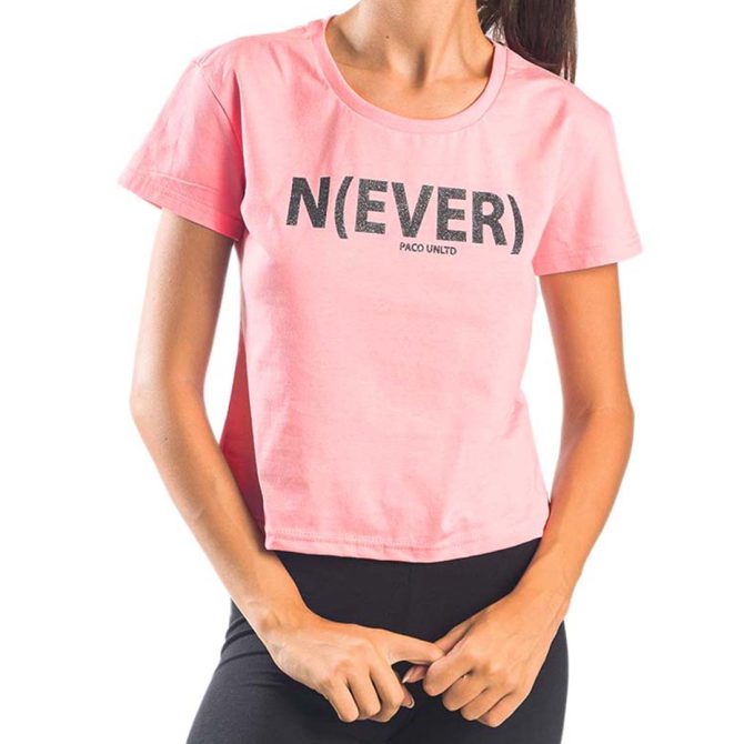 ΒΑΜΒΑΚΕΡΟ ΓΥΝΑΙΚΕΙΟ T-SHIRT PACO NEVER ΡΟΖ 13423