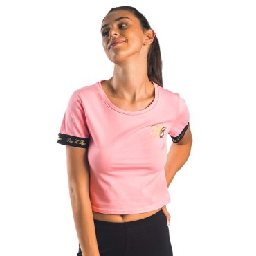 ΒΑΜΒΑΚΕΡΟ ΓΥΝΑΙΚΕΙΟ T-SHIRT CROP PACO ΡΟΖ 13437