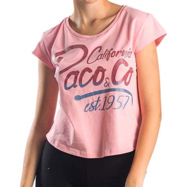 ΒΑΜΒΑΚΕΡΟ ΓΥΝΑΙΚΕΙΟ T-SHIRT PACO CALIFORNIA ΡΟΖ 13442