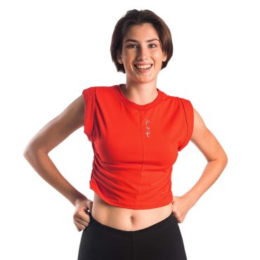 ΒΑΜΒΑΚΕΡΟ ΓΥΝΑΙΚΕΙΟ ΑΜΑΝΙΚΟ CROP TOP PACO PROJECT ΚΟΚΚΙΝΟ 13447