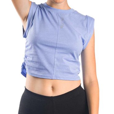 ΒΑΜΒΑΚΕΡΟ ΓΥΝΑΙΚΕΙΟ ΑΜΑΝΙΚΟ CROP TOP PACO PROJECT ΓΑΛΑΖΙΟ 13447