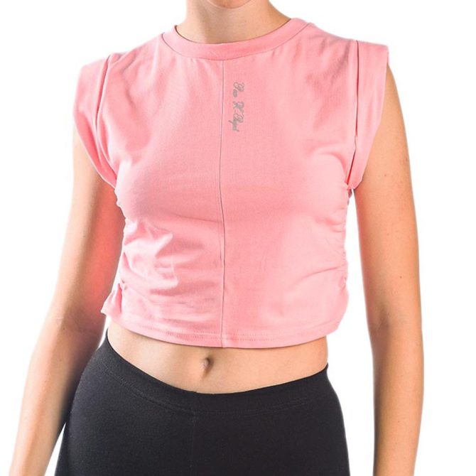 ΒΑΜΒΑΚΕΡΟ ΓΥΝΑΙΚΕΙΟ ΑΜΑΝΙΚΟ CROP TOP PACO PROJECT ΡΟΖ 13447