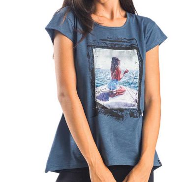 ΒΑΜΒΑΚΕΡΟ ΓΥΝΑΙΚΕΙΟ T-SHIRT PACO GIRL ΜΠΛΕ ΡΑΦ 13460