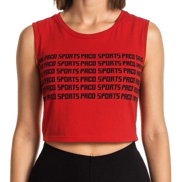 ΒΑΜΒΑΚΕΡΟ ΓΥΝΑΙΚΕΙΟ CROP ΤΟΠ PACO SPORTS ΚΟΚΚΙΝΟ 213123