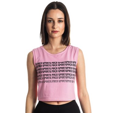 ΒΑΜΒΑΚΕΡΟ ΓΥΝΑΙΚΕΙΟ CROP ΤΟΠ PACO SPORTS ΡΟΖ 213123