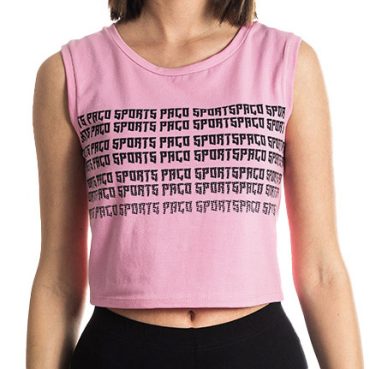 ΒΑΜΒΑΚΕΡΟ ΓΥΝΑΙΚΕΙΟ CROP ΤΟΠ PACO SPORTS ΡΟΖ 213123