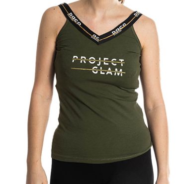 ΒΑΜΒΑΚΕΡΟ ΓΥΝΑΙΚΕΙΟ ΑΜΑΝΙΚΟ T-SHIRT PACO PROJECT ΧΑΚΙ 213142