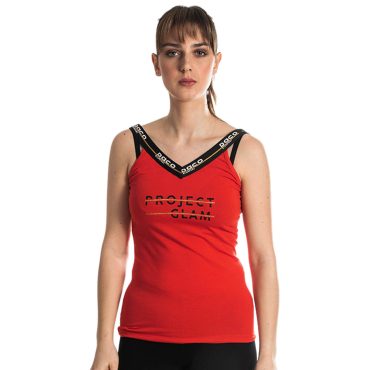 ΒΑΜΒΑΚΕΡΟ ΓΥΝΑΙΚΕΙΟ ΑΜΑΝΙΚΟ T-SHIRT PACO PROJECT ΚΟΚΚΙΝΟ 213142