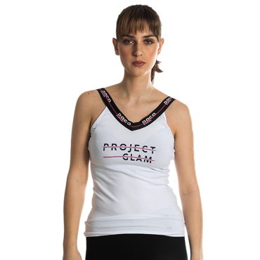 ΒΑΜΒΑΚΕΡΟ ΓΥΝΑΙΚΕΙΟ ΑΜΑΝΙΚΟ T-SHIRT PACO PROJECT ΑΣΠΡΟ 213142