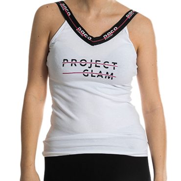ΒΑΜΒΑΚΕΡΟ ΓΥΝΑΙΚΕΙΟ ΑΜΑΝΙΚΟ T-SHIRT PACO PROJECT ΑΣΠΡΟ 213142