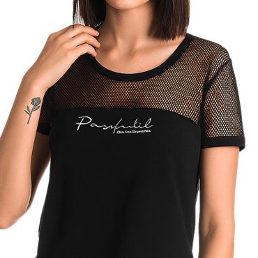 ΒΑΜΒΑΚΕΡΟ T-SHIRT ΜΕ ΔΥΧΤΙ PACO FILE ΜΑΥΡΟ 213165